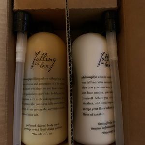 Philosophy ‘Falling in love’ body scrub and  firming body lotion